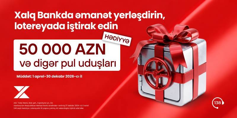 Xalq Bankda hədiyyəli 