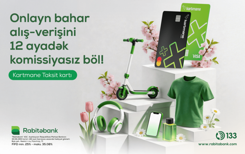 Kartmane taksit kartı istifadəçiləri üçün 