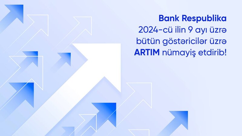 Bank Respublika üçüncü rübdə bütün göstəricilər üzrə artım nümayiş etdirib