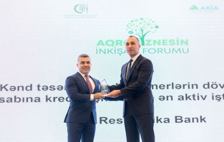 Bank Respublika fermerlərə ən aktiv dəstək olan bank seçildi