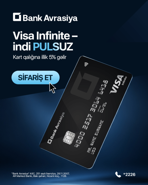 Visa İnfinite – indi PULSUZDUR