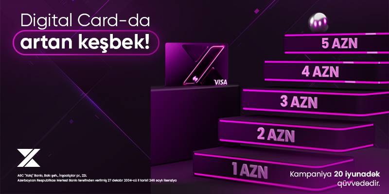 Xalq Bankın Digital Card-ı ilə təmassız ödənişlərdə keşbek