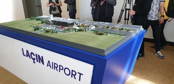 Laçındakı Beynəlxalq Aeroportun maketinin görüntüləri yayılıb - FOTO