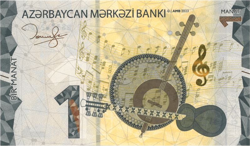 Mərkəzi Bankın sədri Taleh Kazımovun imzası ilə ilk pul dövriyyəyə buraxılır – 1 manat (FOTO)