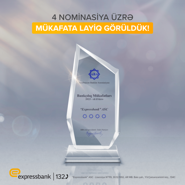 Expressbank 4 nominasiyada mükafat qazanıb