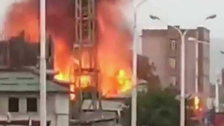 Tovuzda elektrik stansiyasında partlayış OLDU