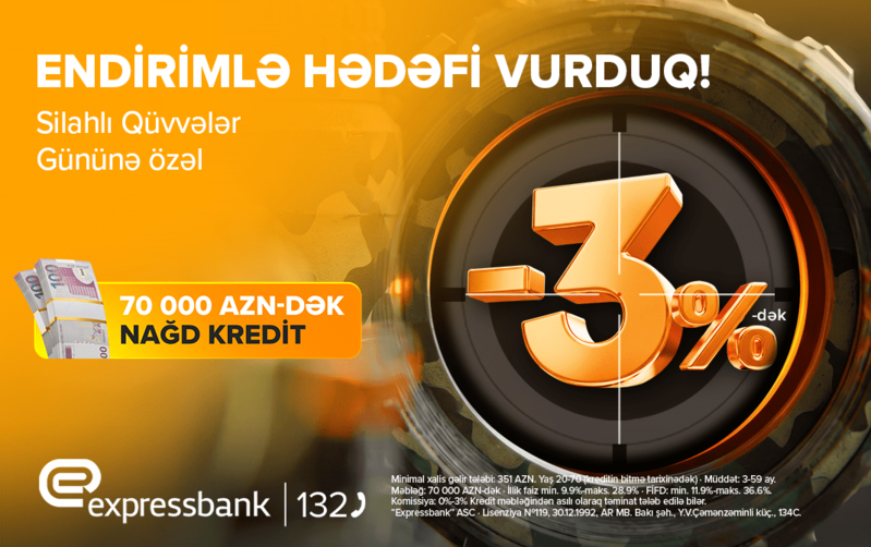 Silahlı Qüvvələrimiz üçün xüsusi kredit