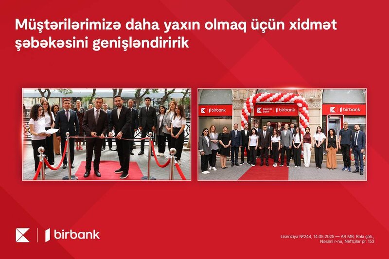 Kapital Bank 116 filial, 51 şöbə və 1274 ATM ilə ölkənin ən böyük xidmət şəbəkəsinə malik bankıdır