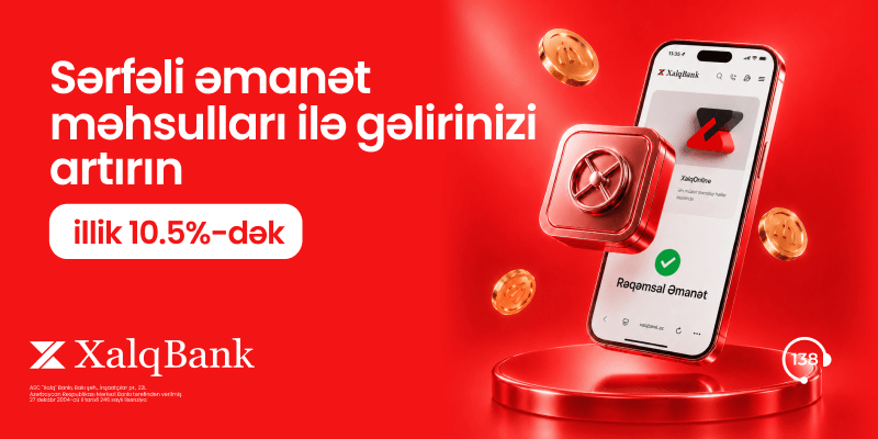 Xalq Bank müştərilərinə illik 10.5%-dək gəlir əldə etmək imkanı yaradır