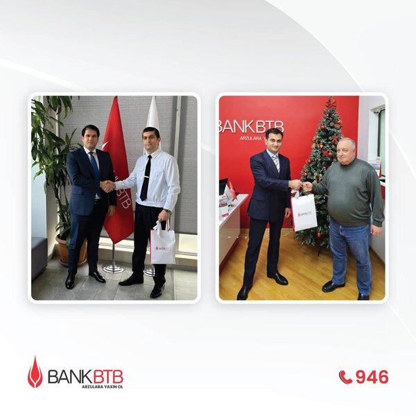 Bank BTB ötən ilin son və yeni ilin ilk müştərisini mükafatlandırdı