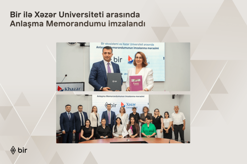 Bir və Xəzər Universiteti gələcəyin peşəkarları üçün güclərini birləşdirir