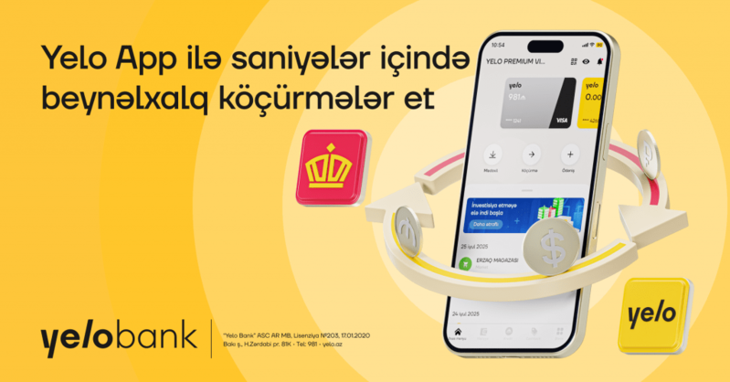 Zolotaya Korona köçürmələri Yelo App ilə daha sürətli