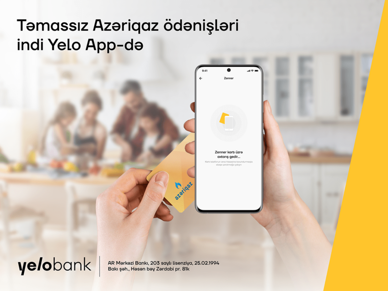 Yelo App vasitəsilə qaz kartının balansını artır