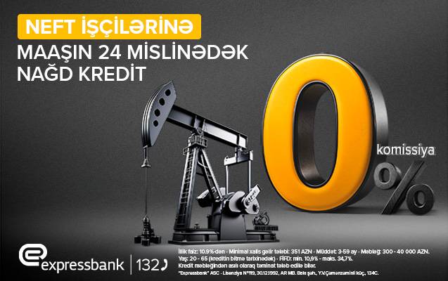 Neftçilərə maaşın 24 mislinədək komissiyasız kredit