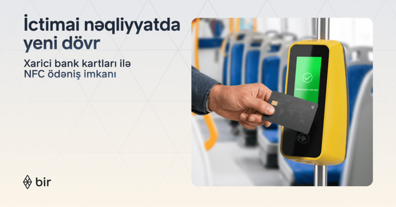 Bir ekosistemi ictimai nəqliyyatda xarici kartlar üçün NFC ödənişlərini aktivləşdirdi