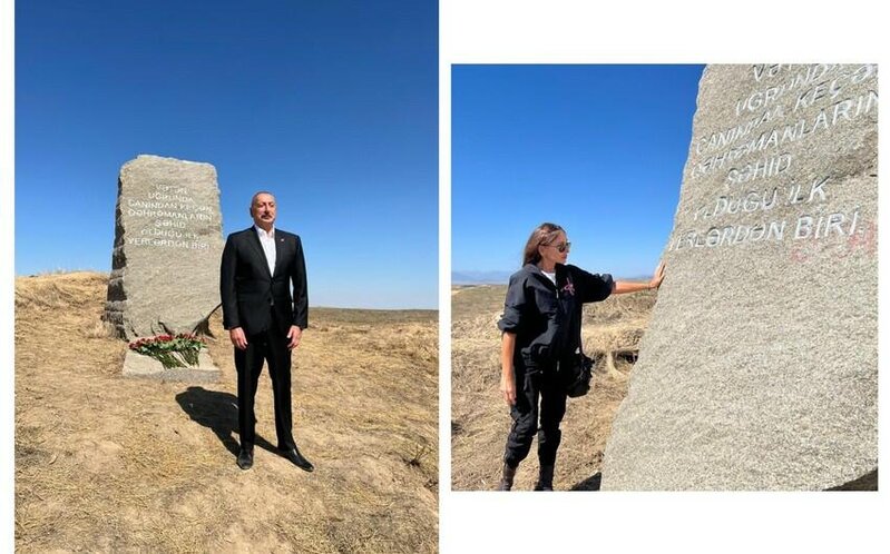 İlham Əliyev və Mehriban Əliyeva Qaraxanbəylidə şəhidlərin xatirəsini andı