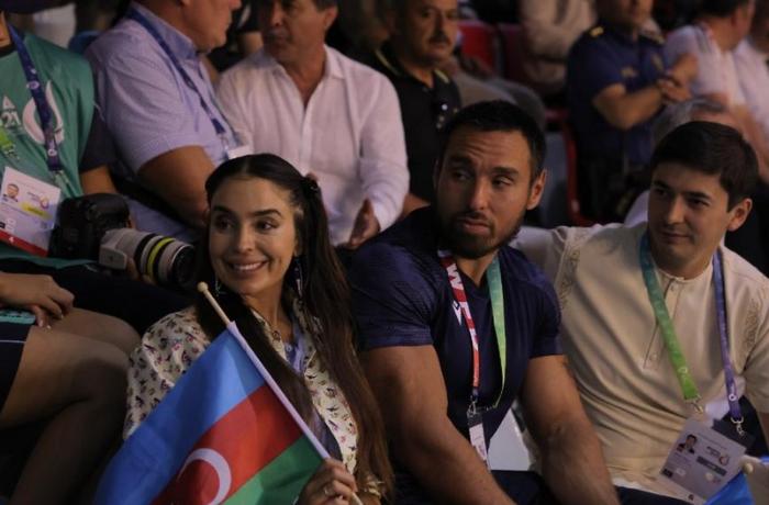 Leyla Əliyeva güləşçilərimizi izlədi - FOTO