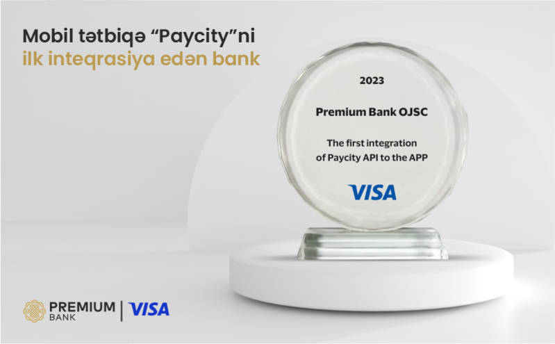 Premium Bank Visa tərəfindən mükafatlara layiq görüldü