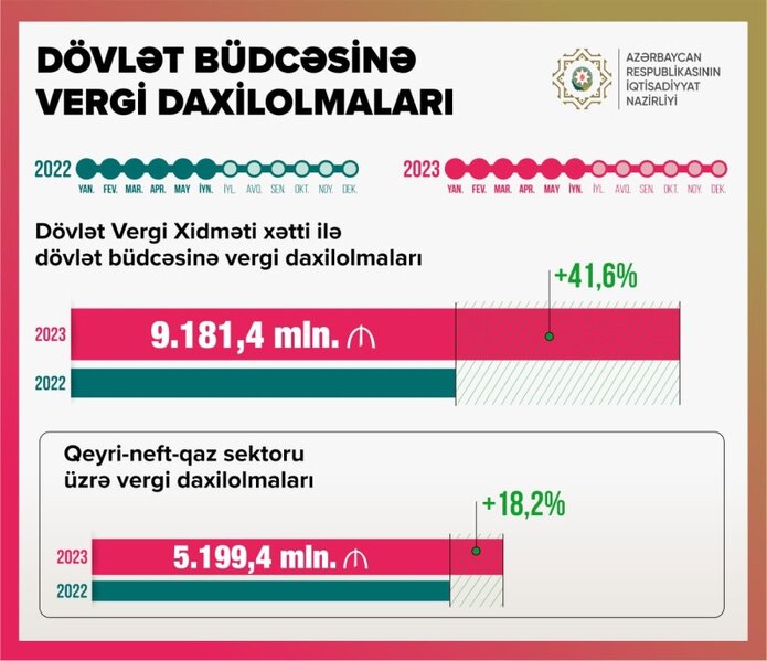 Dövlət Vergi Xidməti planı böyük artıqlaması ilə yerinə yetirir - NAZİR MƏLUMAT PAYLAŞDI