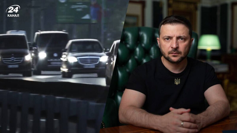 Zelenskinin korteji Kiyevdə qəzaya düşdü