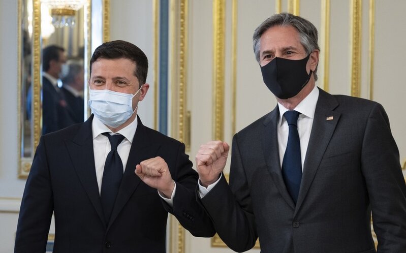 Zelenski Blinken ilə görüşdü